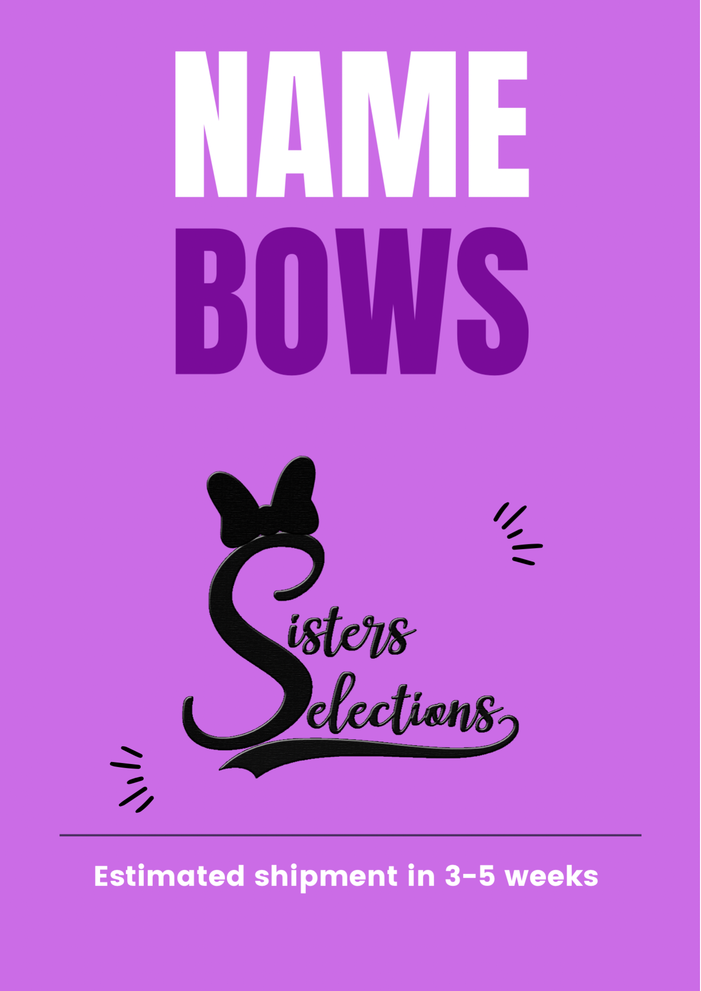 Custom Name Bow - Sisters Selections